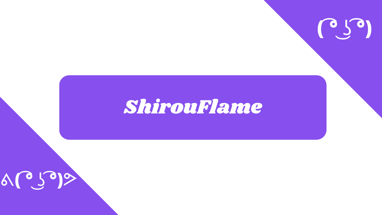 ShirouFlame trong các phông chữ khác nhau